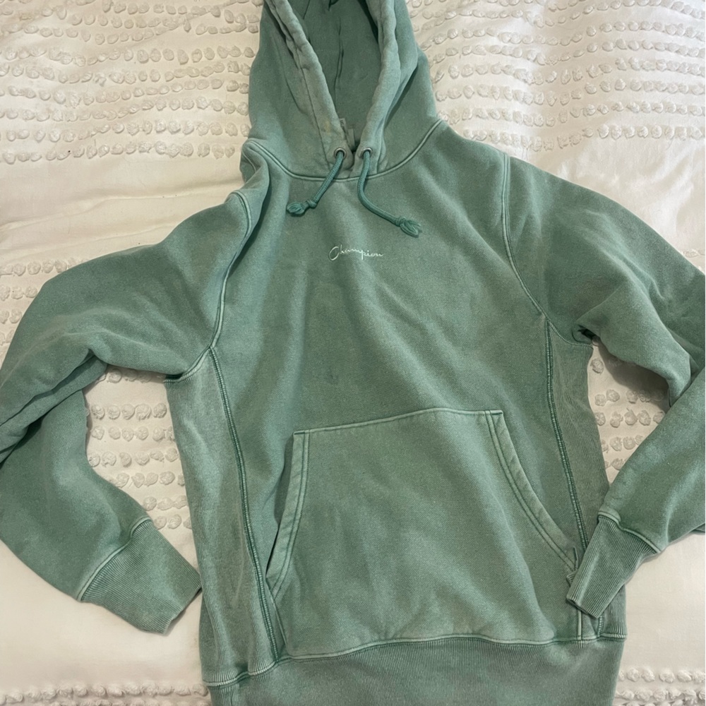 Green champion hoodie
